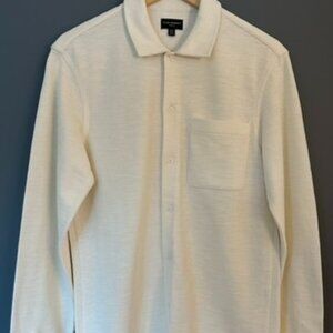 CLUB MONACO MENS KNIT TEXTURED BUTTON DOWN SLIM MED.
